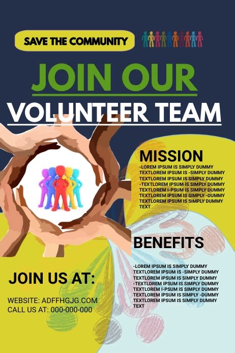 1.4K+ Free Volunteer Poster Templates .